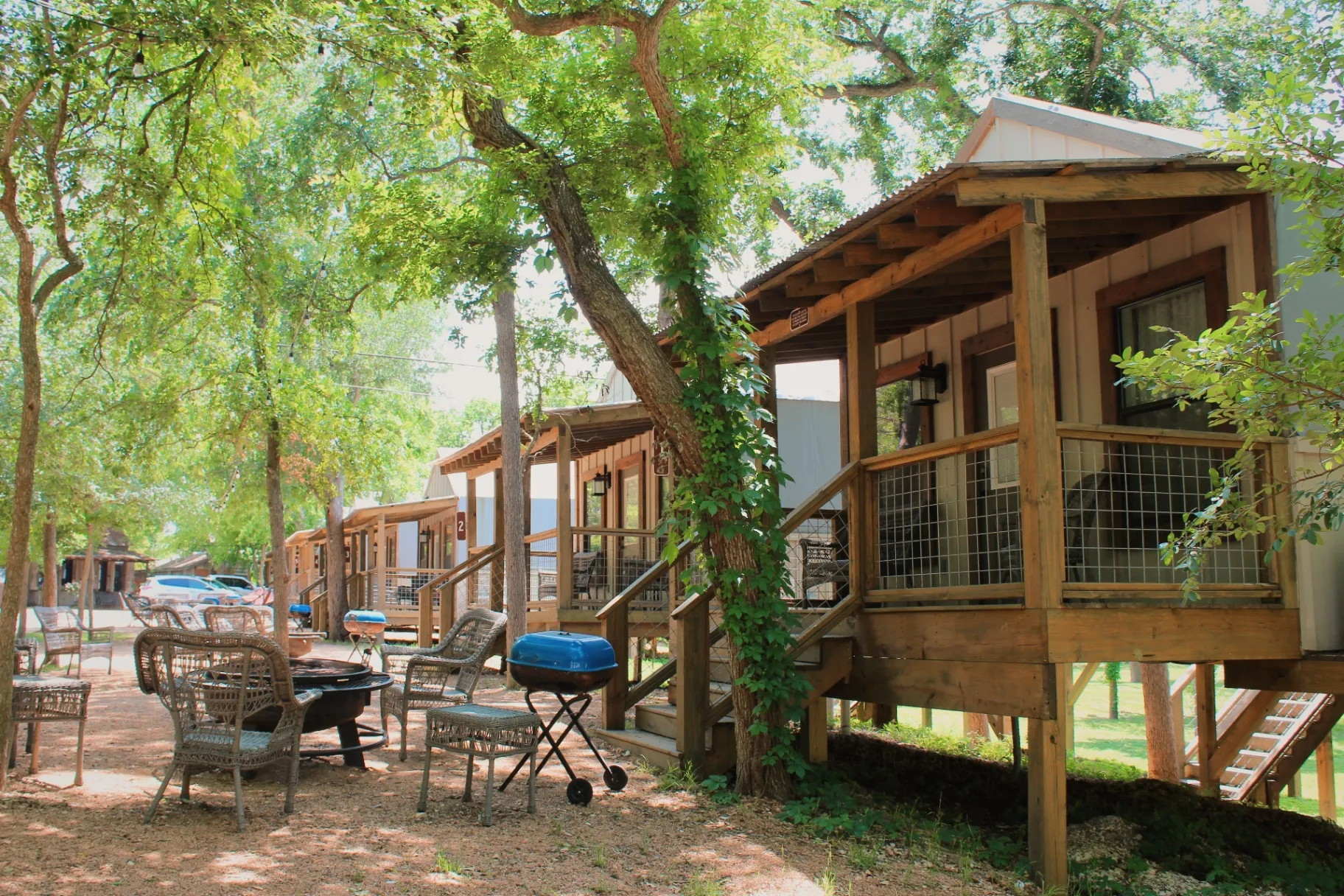 Glamping Near New Braunfels: Creekside Cabins With Real Beds & AC